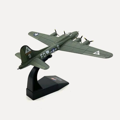Изображение товара Металлическая модель B-17F Flying Fortress 1:144, литая модель самолета Fairchild, подходящая для коллекции.