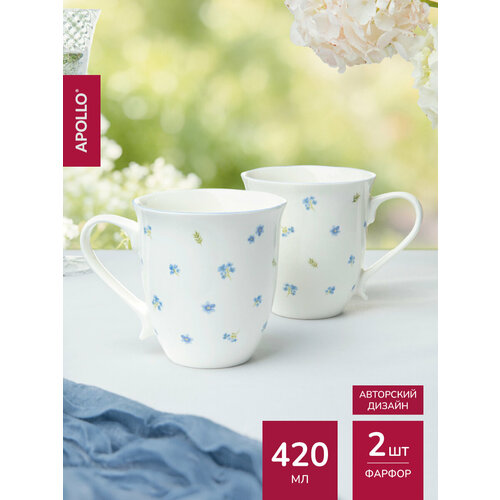 Набор кружек для чая и кофе Apollo объем 420 мл фарфор 2 предмета 1431₽