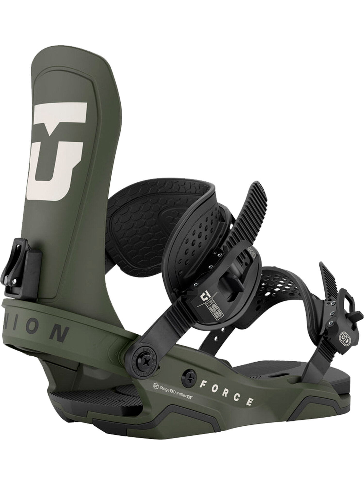 Крепления сноубордические мужские UNION FORCE TEAM (25/26) Army Green/зеленые, M