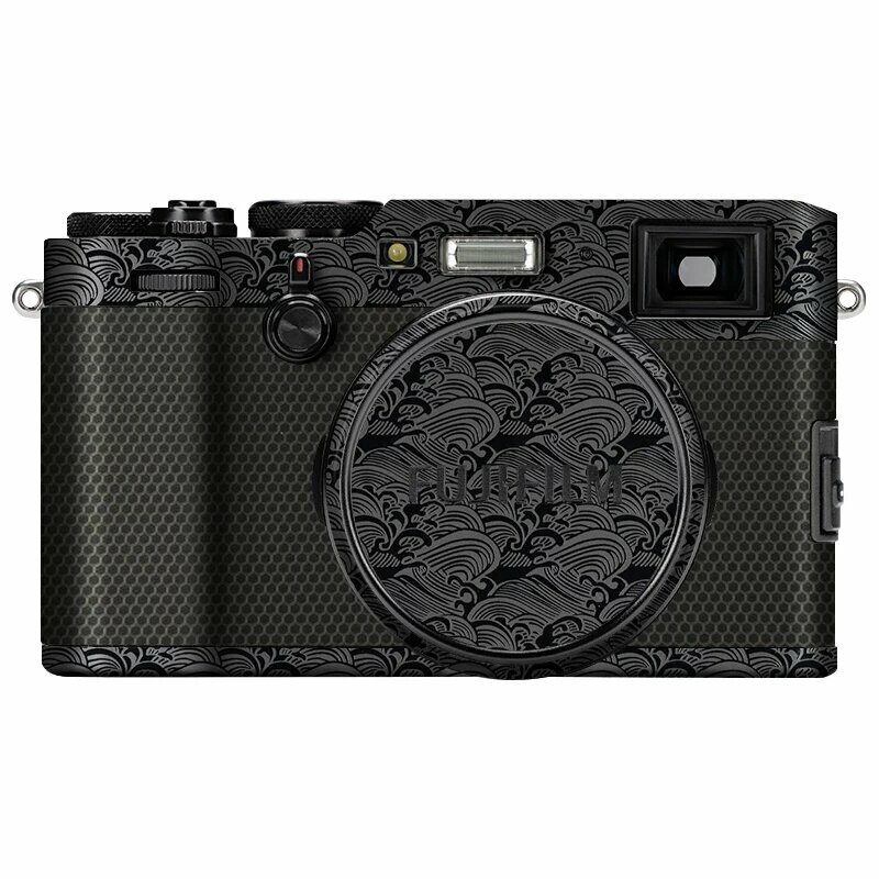 Волна черный защитная пленка для камеры Fujifilm X100F с клеем 3M