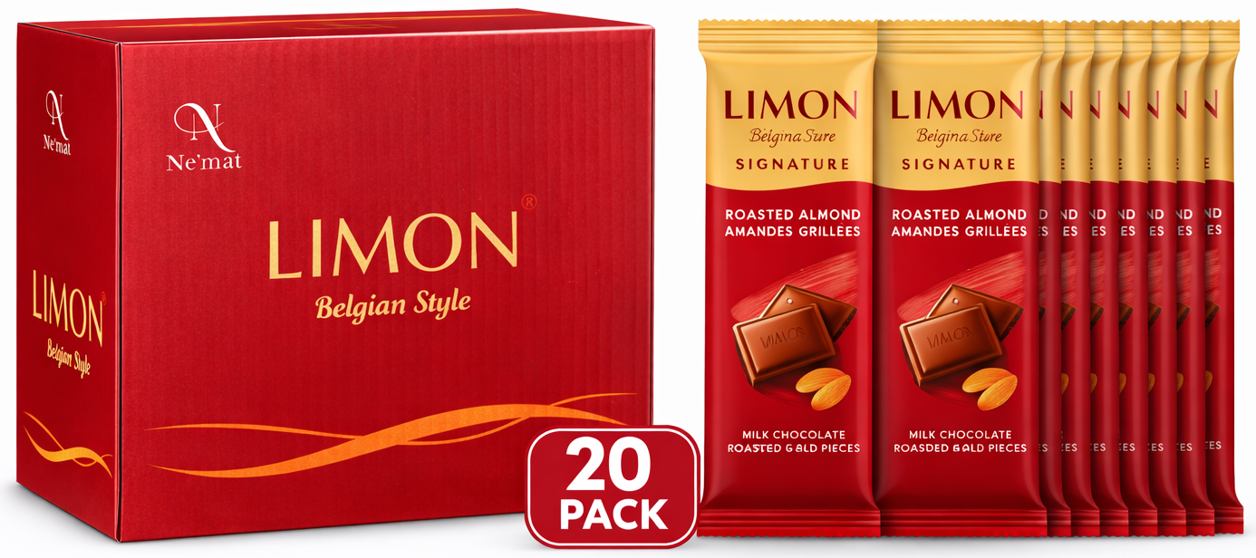 20 штук Молочный плитка "LIMON Signature Red Edition" Belgian Style, 50 г производитель Ne'mat