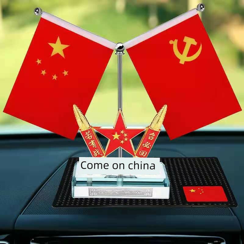 Красный флаг в форме пули автомобильный декор для консоли с ароматом эфирных масел