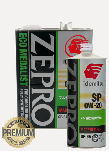 Изображение товара Синтетическое моторное масло IDEMITSU Zepro Eco Medalist 0W-20, 5 л