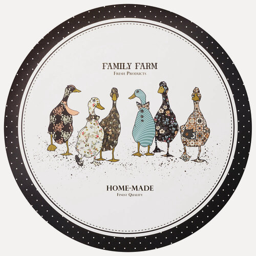 Изображение товара Набор подстановочных салфеток family farm из 4 шт, D 38 см KSG-771-121