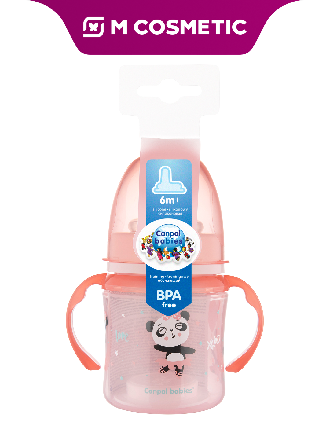 Поильник CANPOL OLTRI ER, обучающий, мягкий силиконовый носик, 120 мл