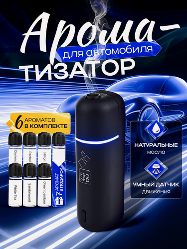 Изображение товара Ароматизатор в машину, А807 черный, беспроводной, 5мл, 6шт, PROSFD