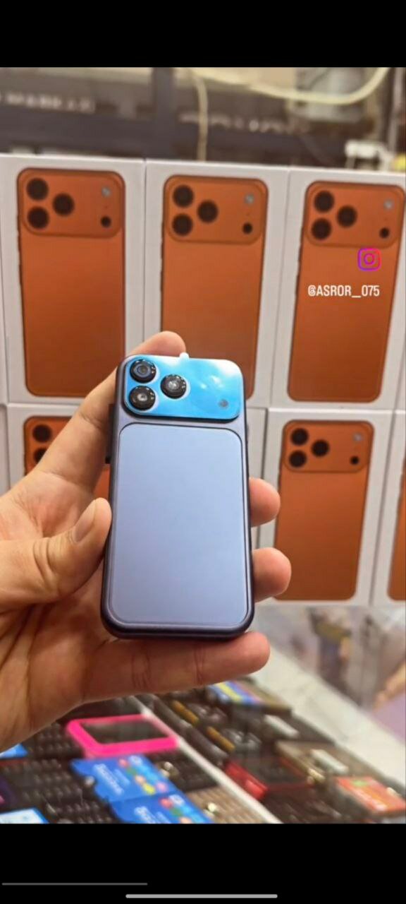 Смартфон Apple iPhone 17 Pro Max COPY MINI, 6GB/128GB, NFC, Wi-Fi, сканер барометр, синий