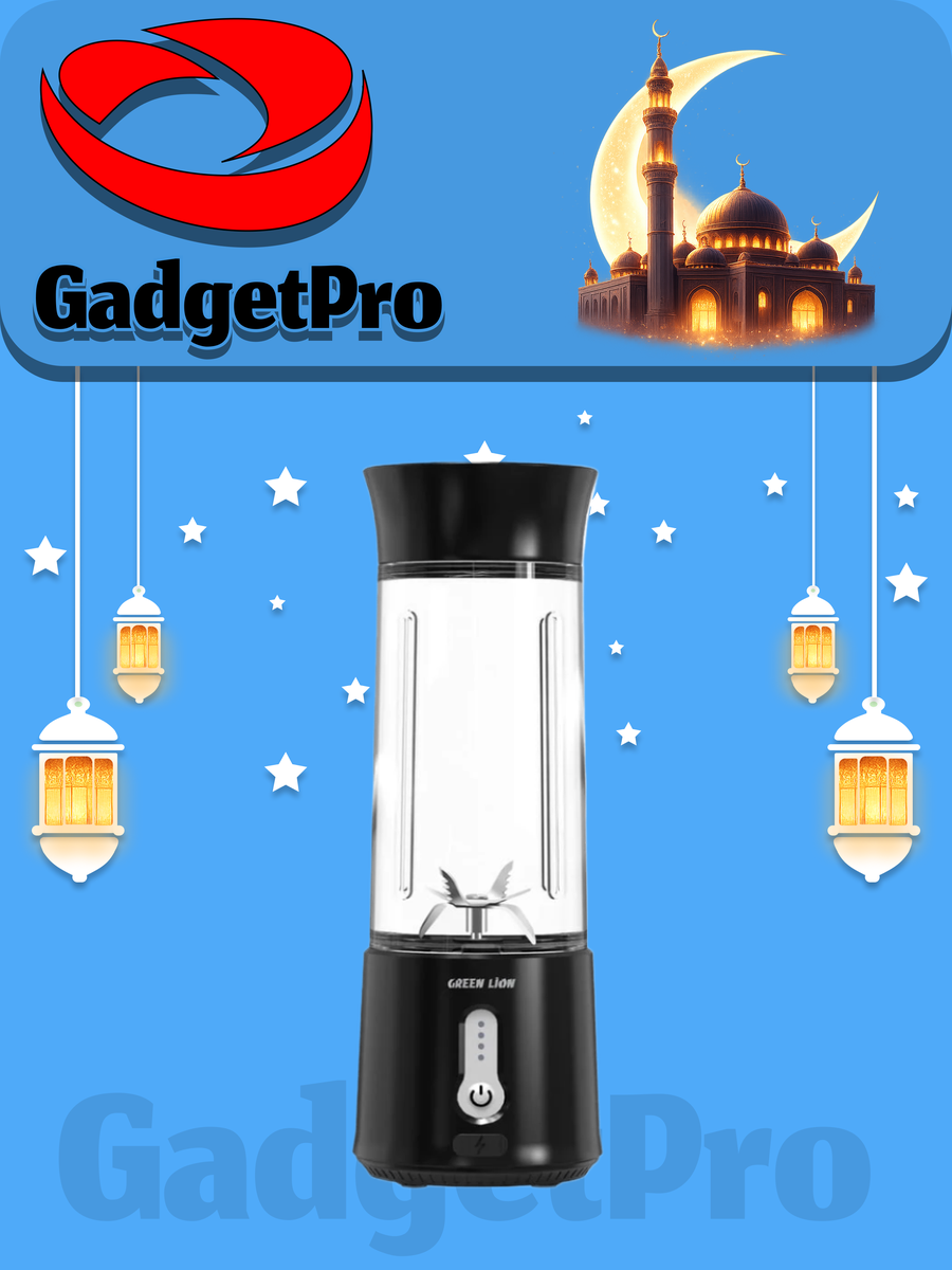 Портативная соковыжималка Green Lion Jet Plus, 500 мл, 120 Вт, аккумулятор 4000 мАч, 6 лезвий, белая