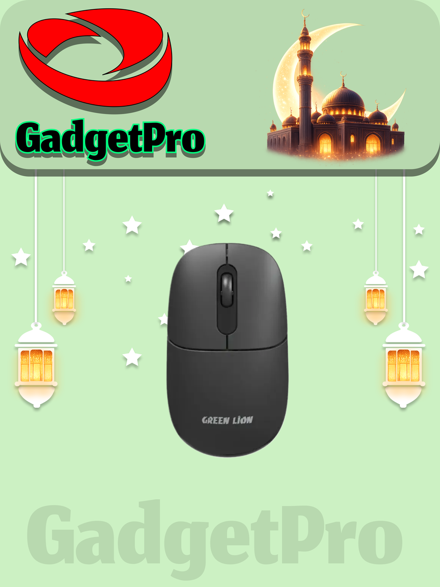 Комплект клавиатура и мышь Green Lion GKM-200: беспроводной, черный, для компьютера.