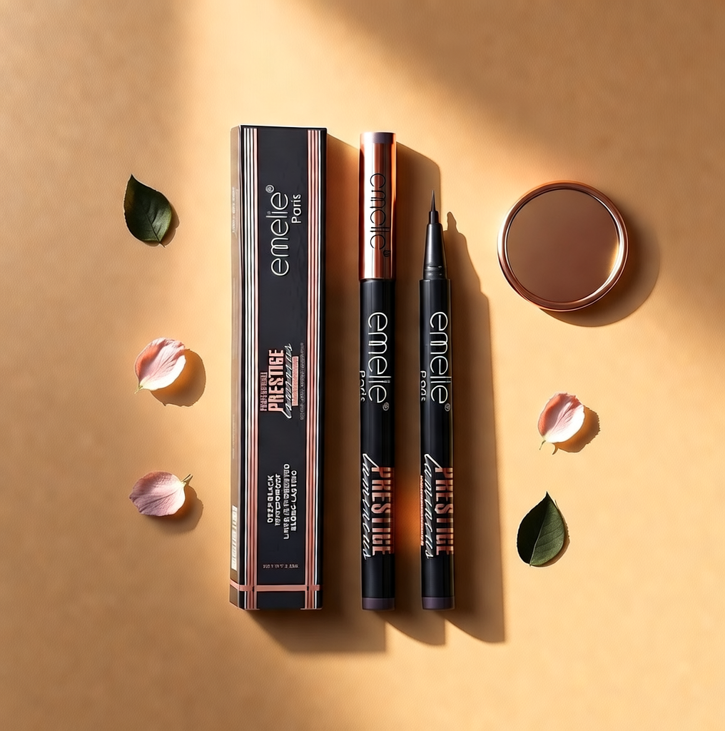 Подводка-фломастер Emelie waterproof eyeliner, для глаз, сухая, черная, сверхтонкий аппликатор