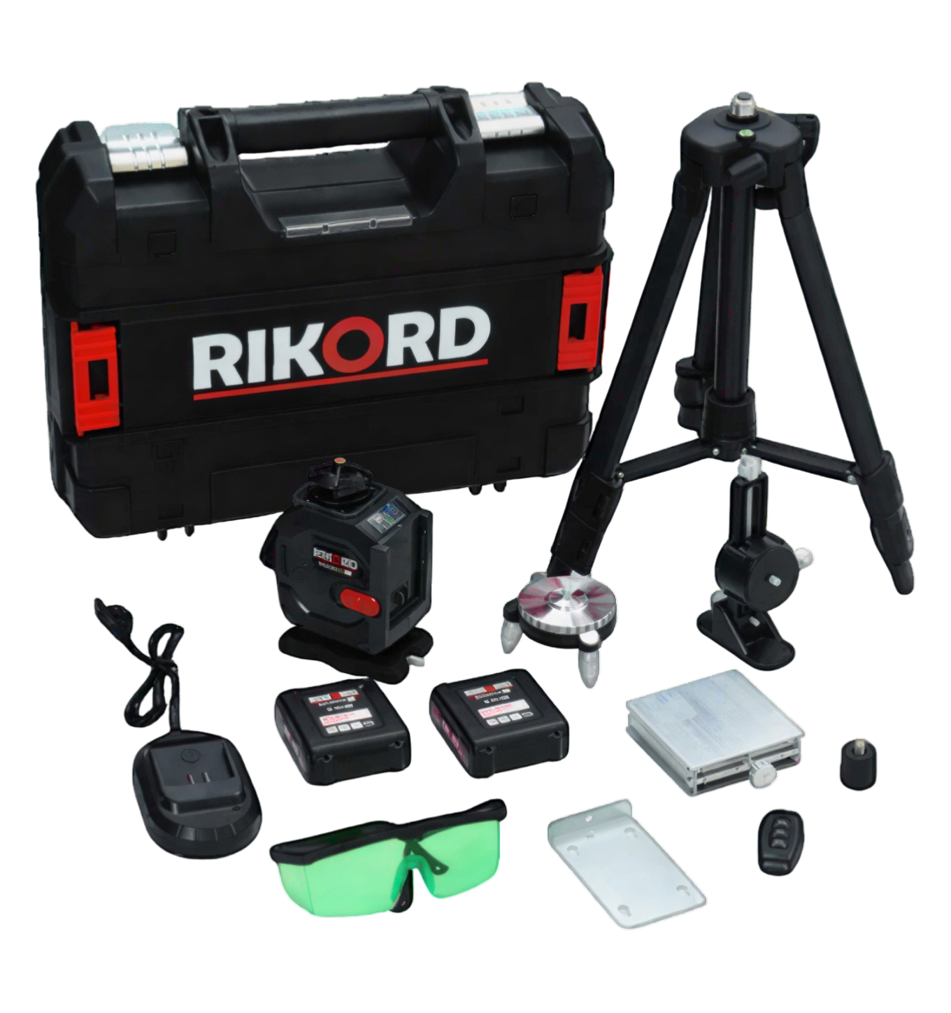 Лазерный уровень RIKORD R-37193, 16 линий, 360°, зеленый луч, профессиональный нивелир 4D