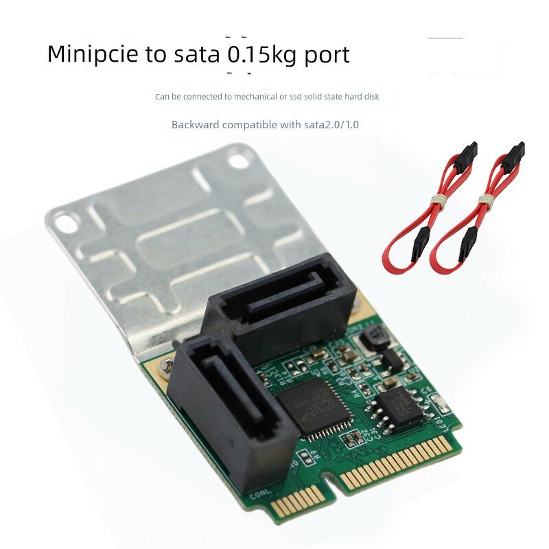 Адаптер SATA 3.0 с 2 портами и кабелем из 2 проводов для расширения M.2 SSD