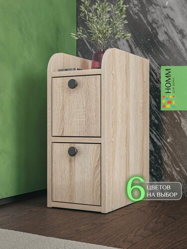 Изображение товара Тумба прикроватная с ящиками напольная Milena, сонома