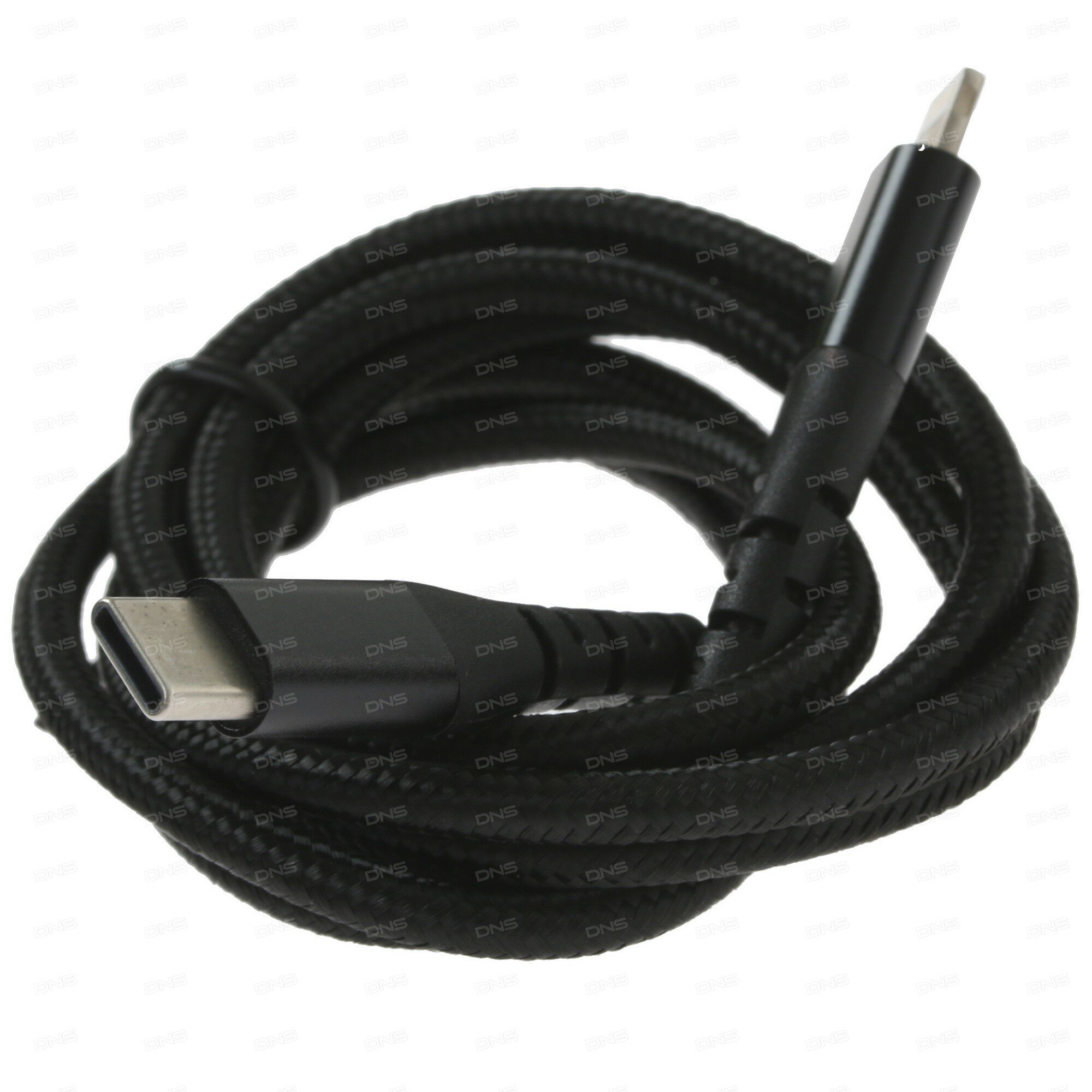 Кабель круглый DEXP Lightning 8-pin - USB Type-C черный 1 м — фото 1