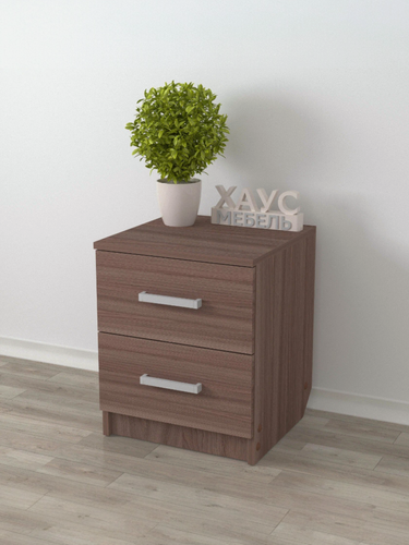 Изображение товара Тумба прикроватная №3, 40х40х50 см, с ящиками - ясень темный