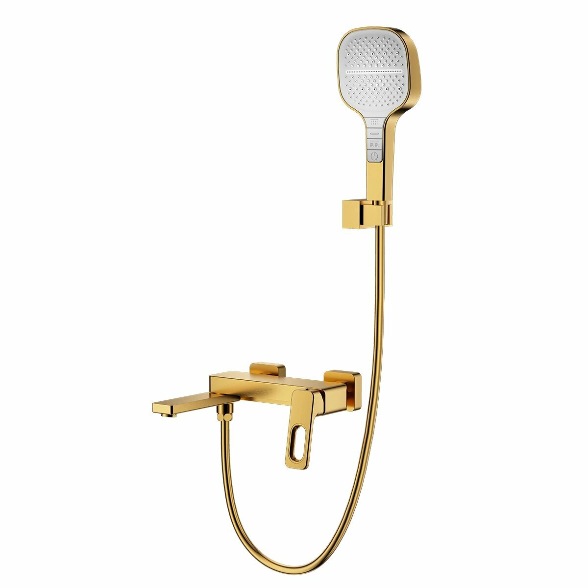 Смеситель для ванны лейка 6 режимов Raglo R51.30.03 латунь, золотой сатин