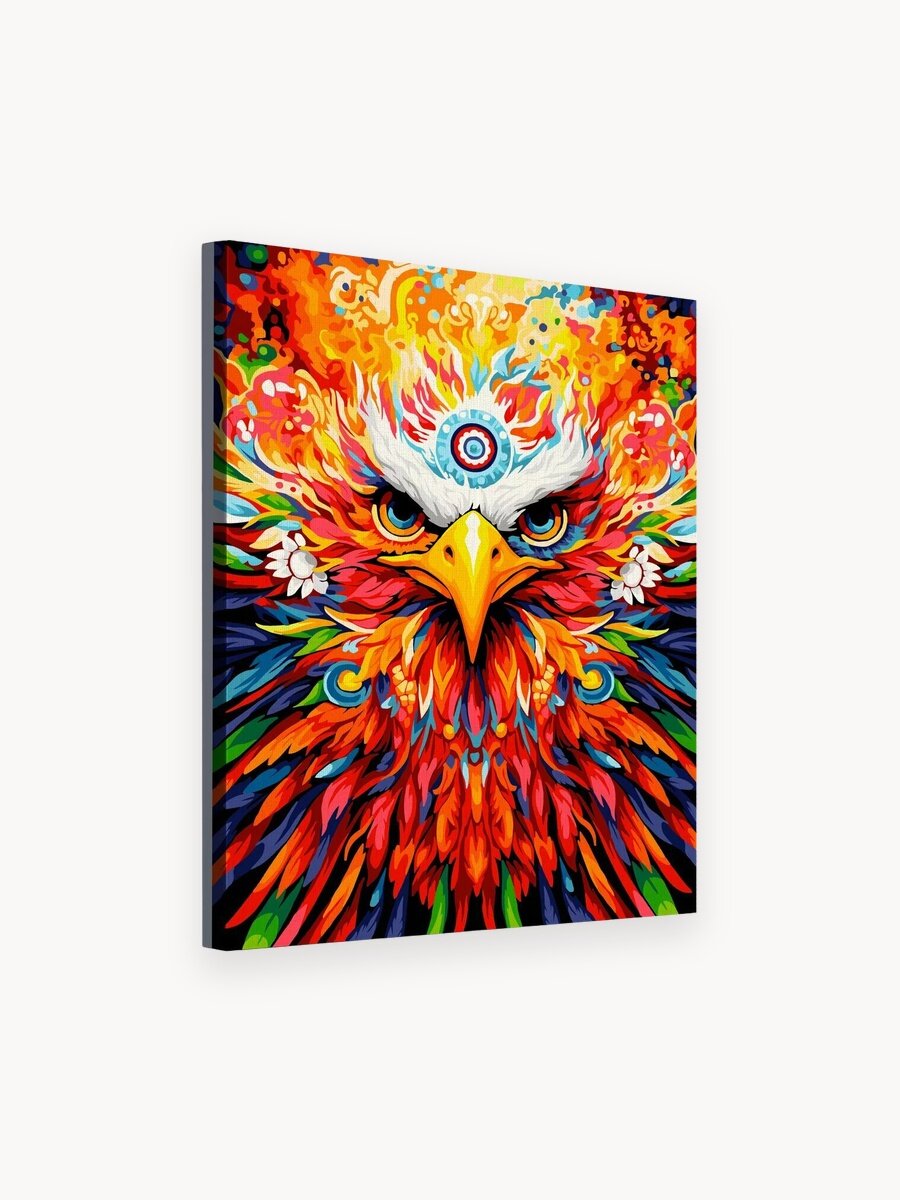 Картина по номерам на холсте с подрамником 40х50 см Яркий орел