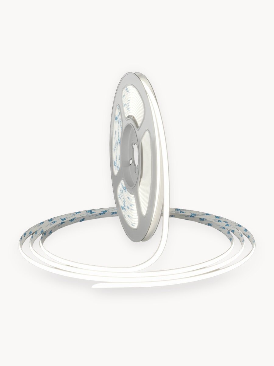 Светодиодная лента 5м 24В 9Вт/м 4000К COB нейтральная дневная подсветка 320 led/m IP33 5мм