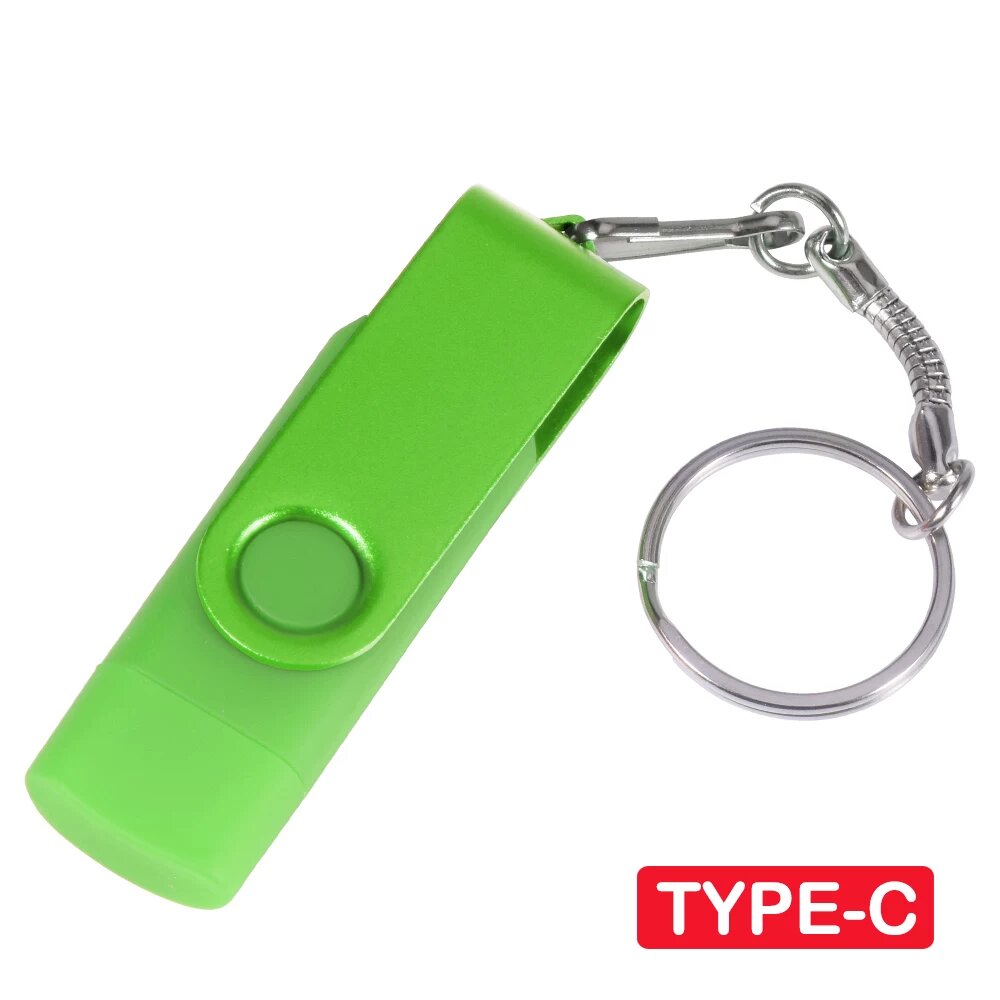 4GB TYPE-C USB Flash Drive Dual Interface Small Capacity for Mobile Phones Zeleny