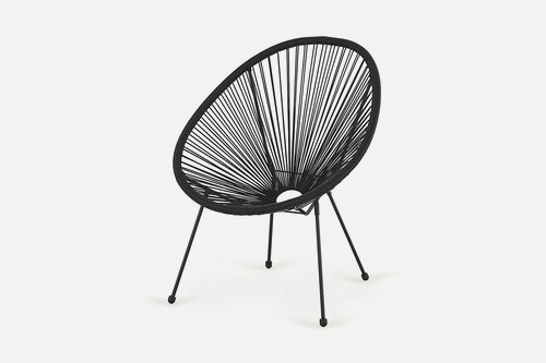 Изображение товара Кресло садовое HOFF Alana 24532S-B, 72х89х78 см, искусственный ротанг, цвет чёрный