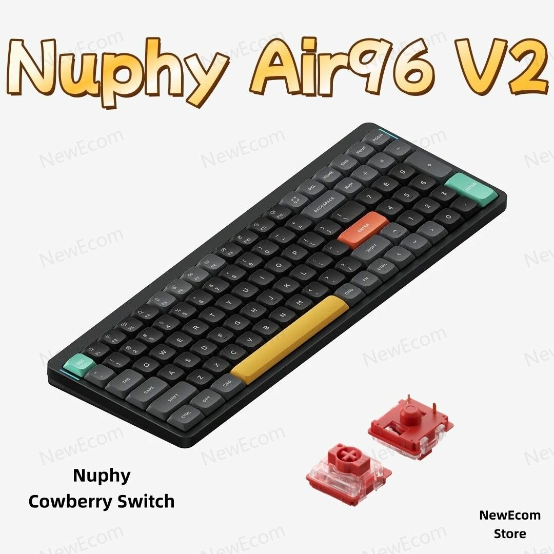 Беспроводная механическая клавиатура Nuphy Air96 V2 Cowberry Switch, Basalt Black