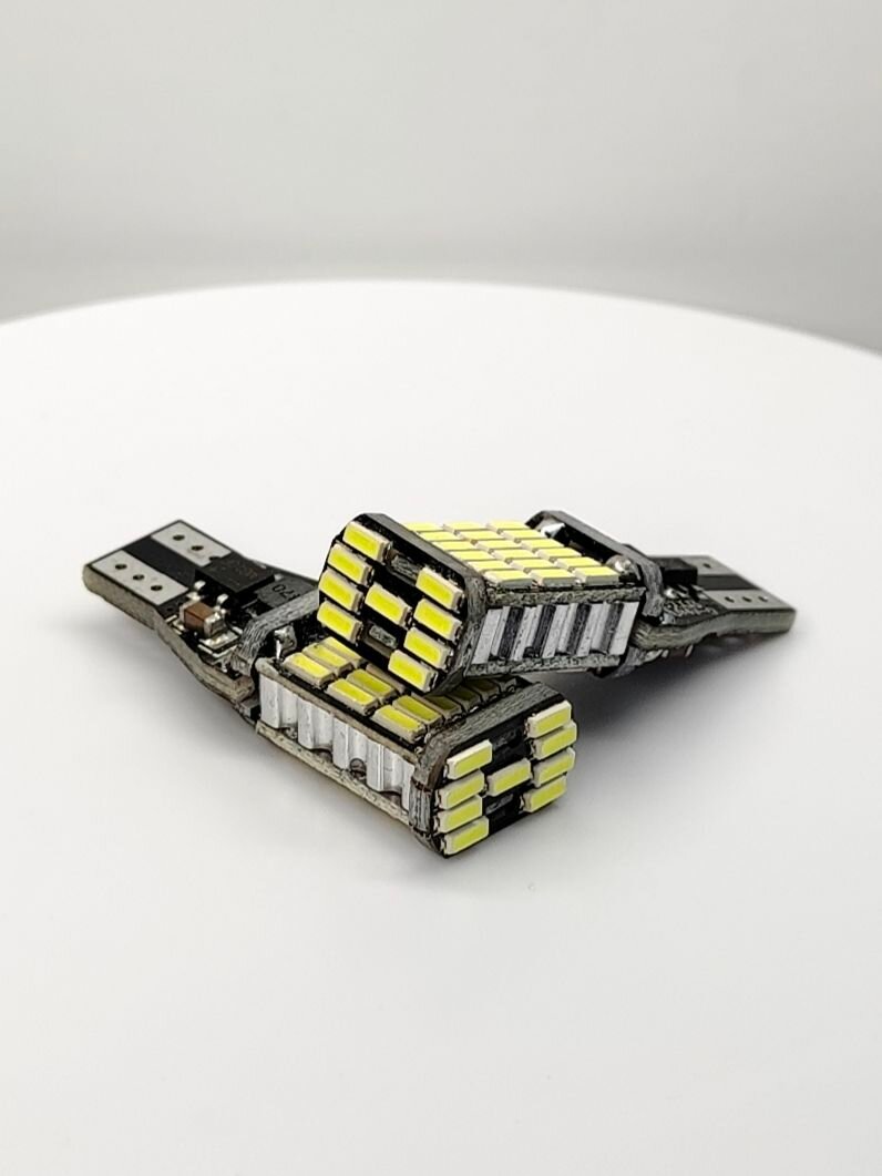 Яркие 12-24V белые LED лампы T15 W16W 1000Lm 4014 45SMD для грузовиков и легковых автомобилей