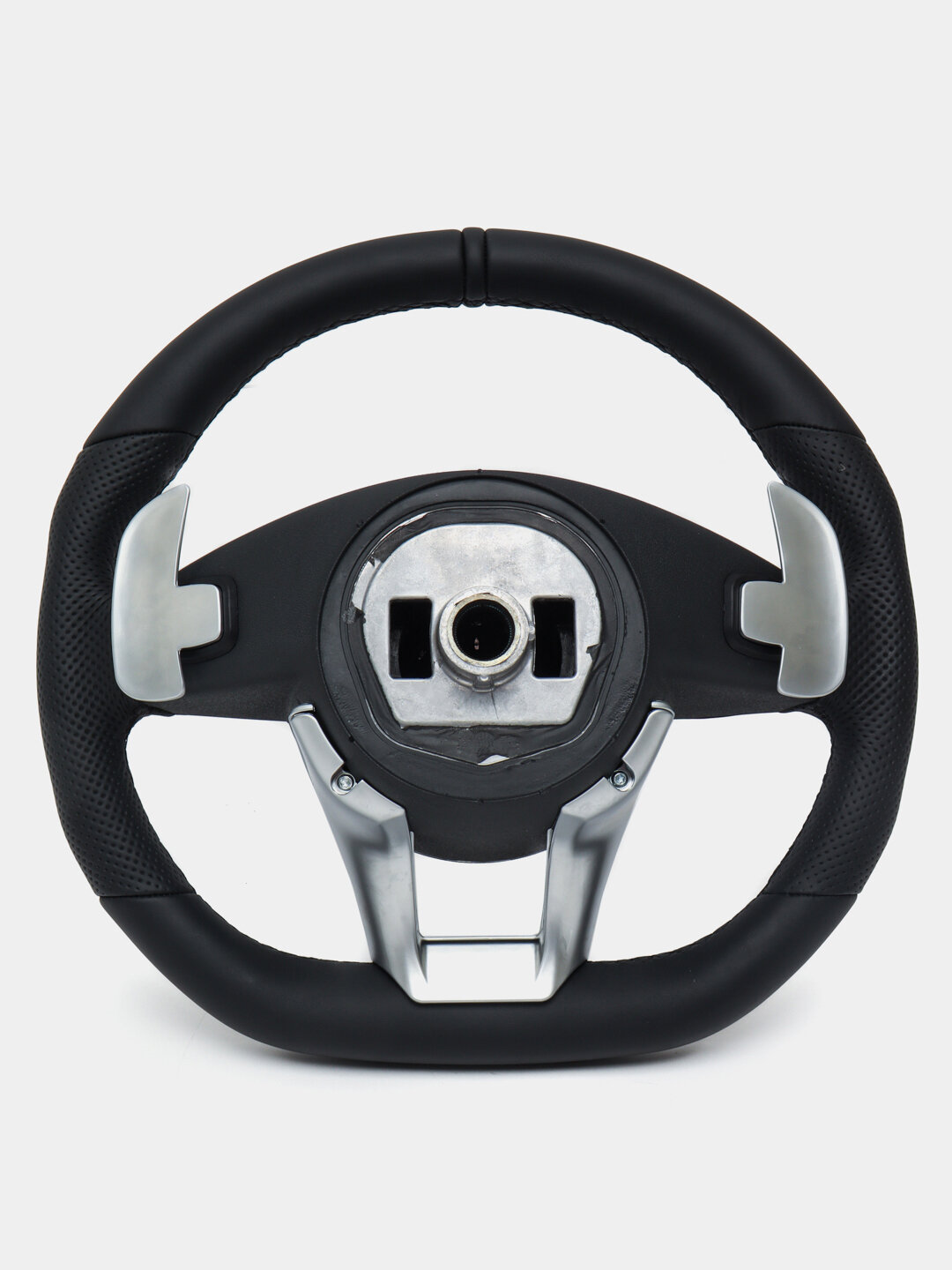 Автомобильный руль Mercedes 205 AMG Типтроник, серый, кожаный — фото 1