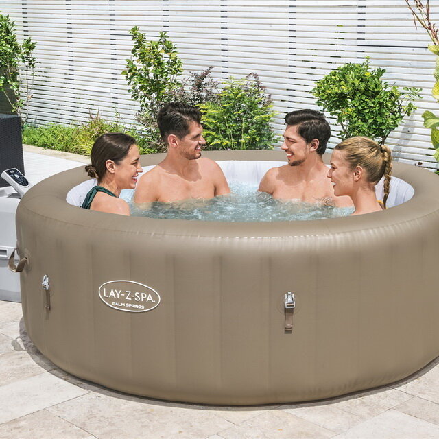Надувной бассейн-джакузи Lay-Z-Spa: Palm Springs 196*71 см аэромассаж аксессуары Bestway 60017