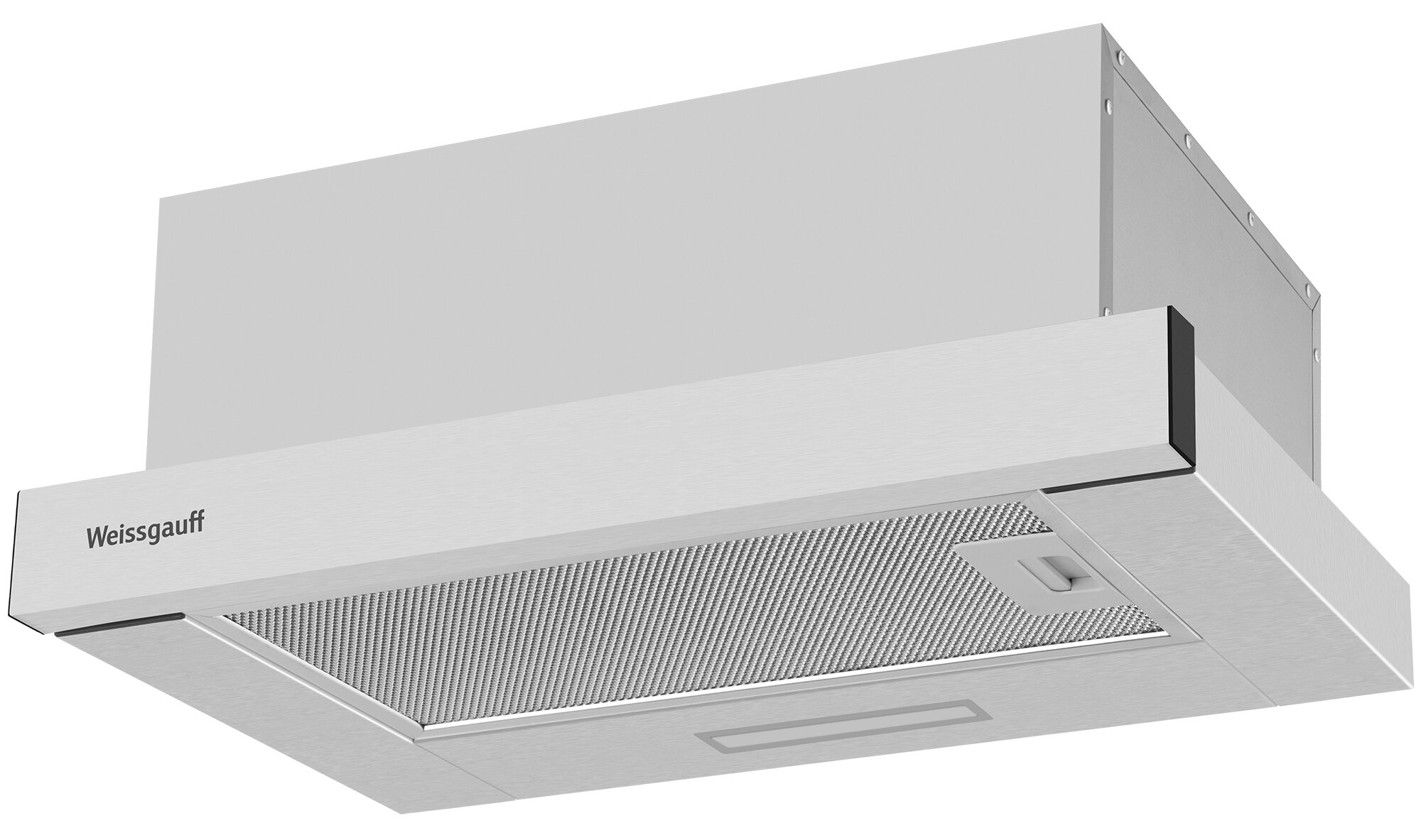 Кухонная встраиваемая вытяжка Weissgauff TEL 450 Inox, производительность 450 м3/ч