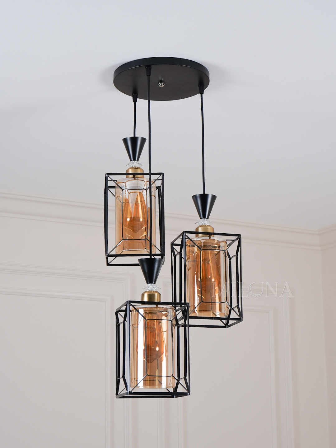 Люстра подвесная с регулировкой высоты, стиль лофт, с плафонами, для офиса, спальни, коридора