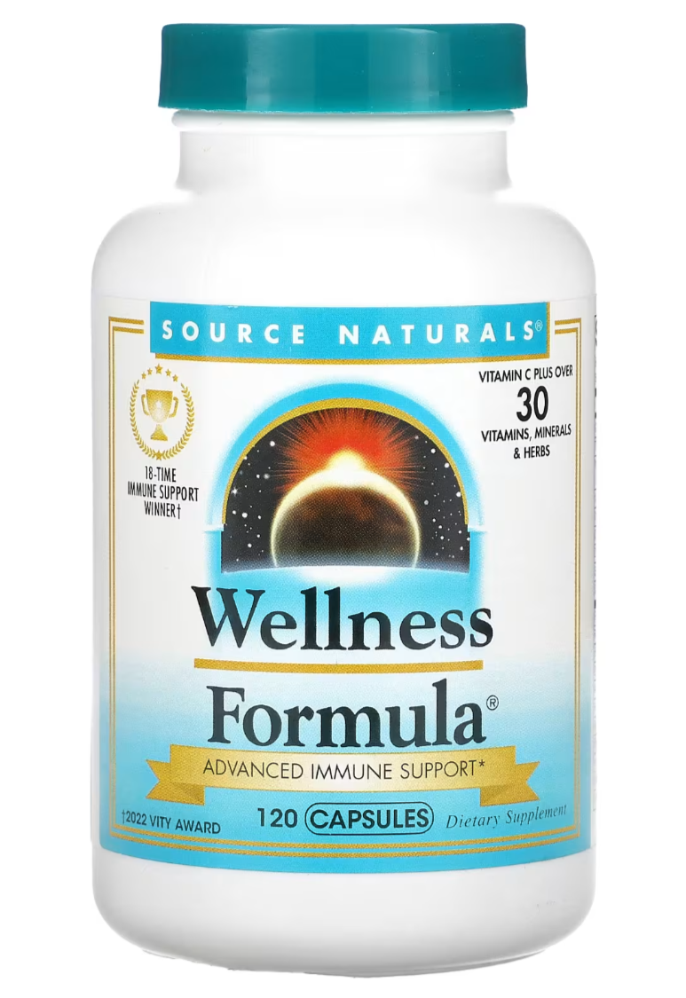 Source Naturals  Wellness Formula  улучшенная поддержка иммунитета  120 капсул