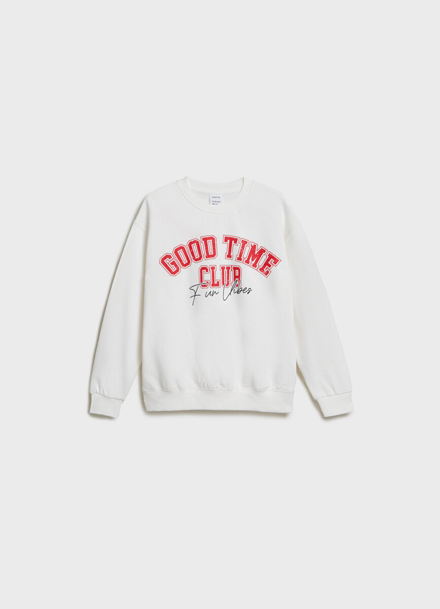 Свитшот O'STIN размер 140 молочный