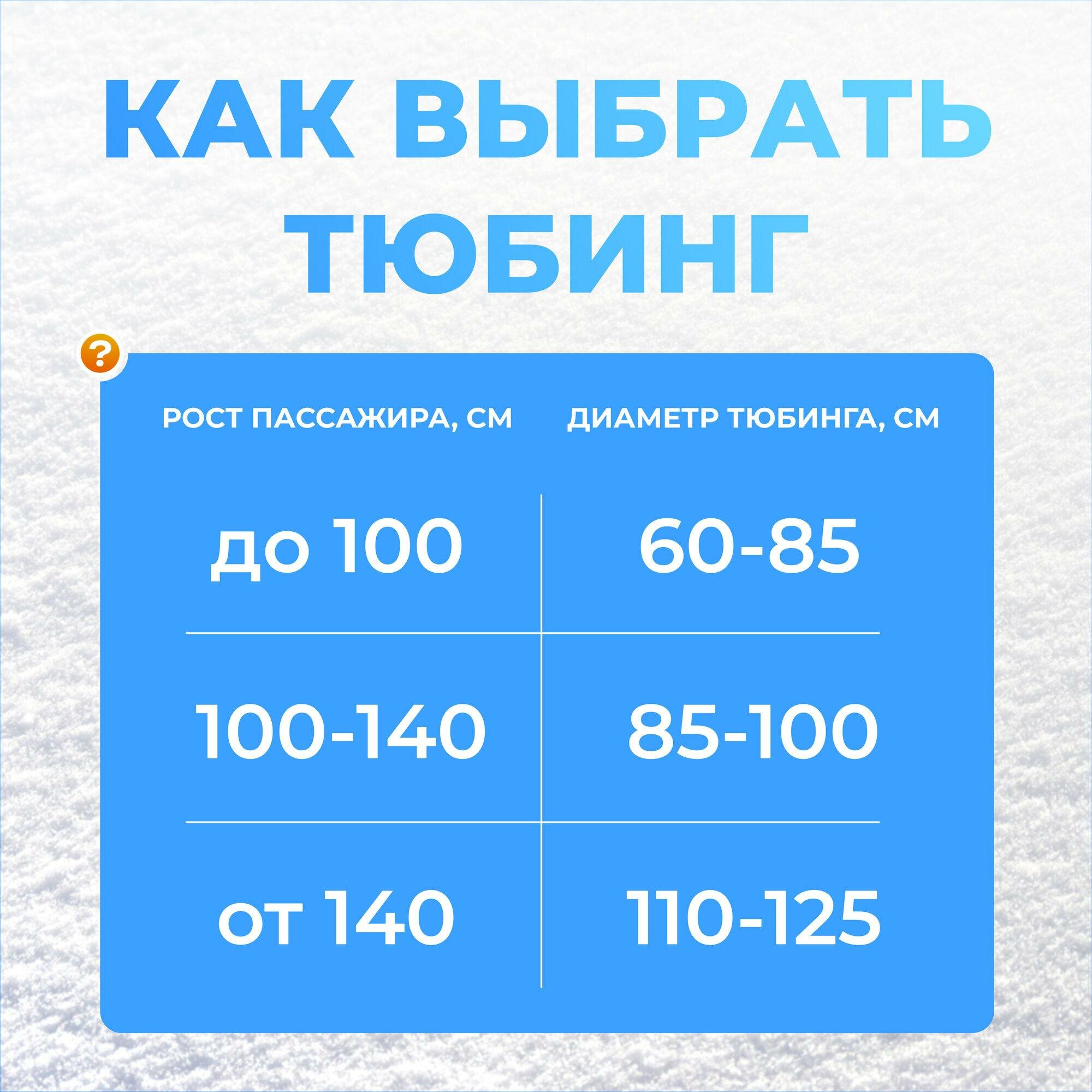 Тюбинг-ватрушка WINTER STAR, диаметр 90 см, максимальная нагрузка до 100 кг — фото 1