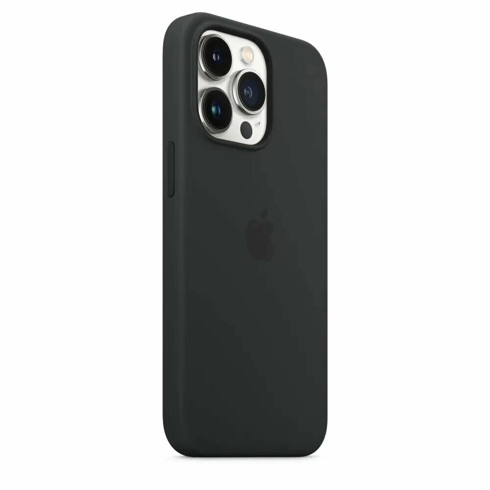 Чехол Apple Silicone Case, для iPhone 13 Pro, силиконовый, с магнитом MagSafe, чёрный — фото 1