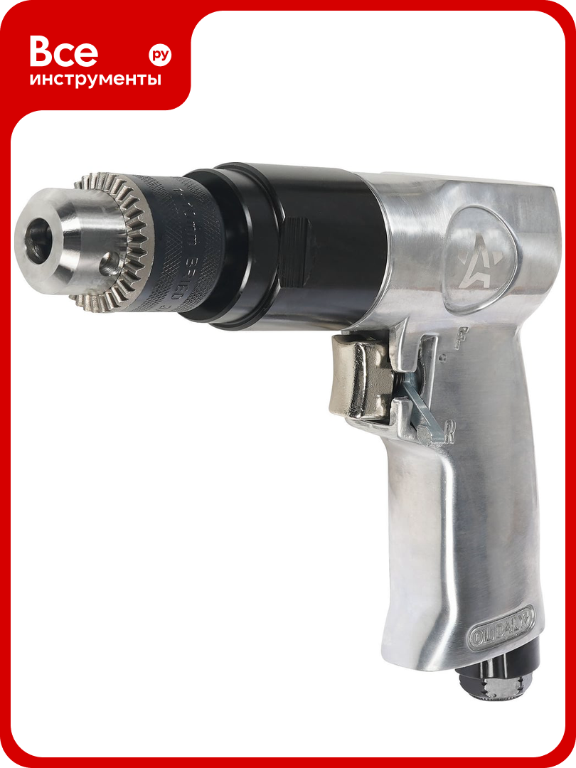 Пневматическая дрель Airline ДП1 1800 об/мин с реверсом с оснасткой 16 пр кейс ATBR102