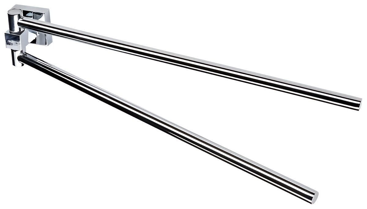 Полотенцедержатель двойной Swensa Main поворотный цвет: хром