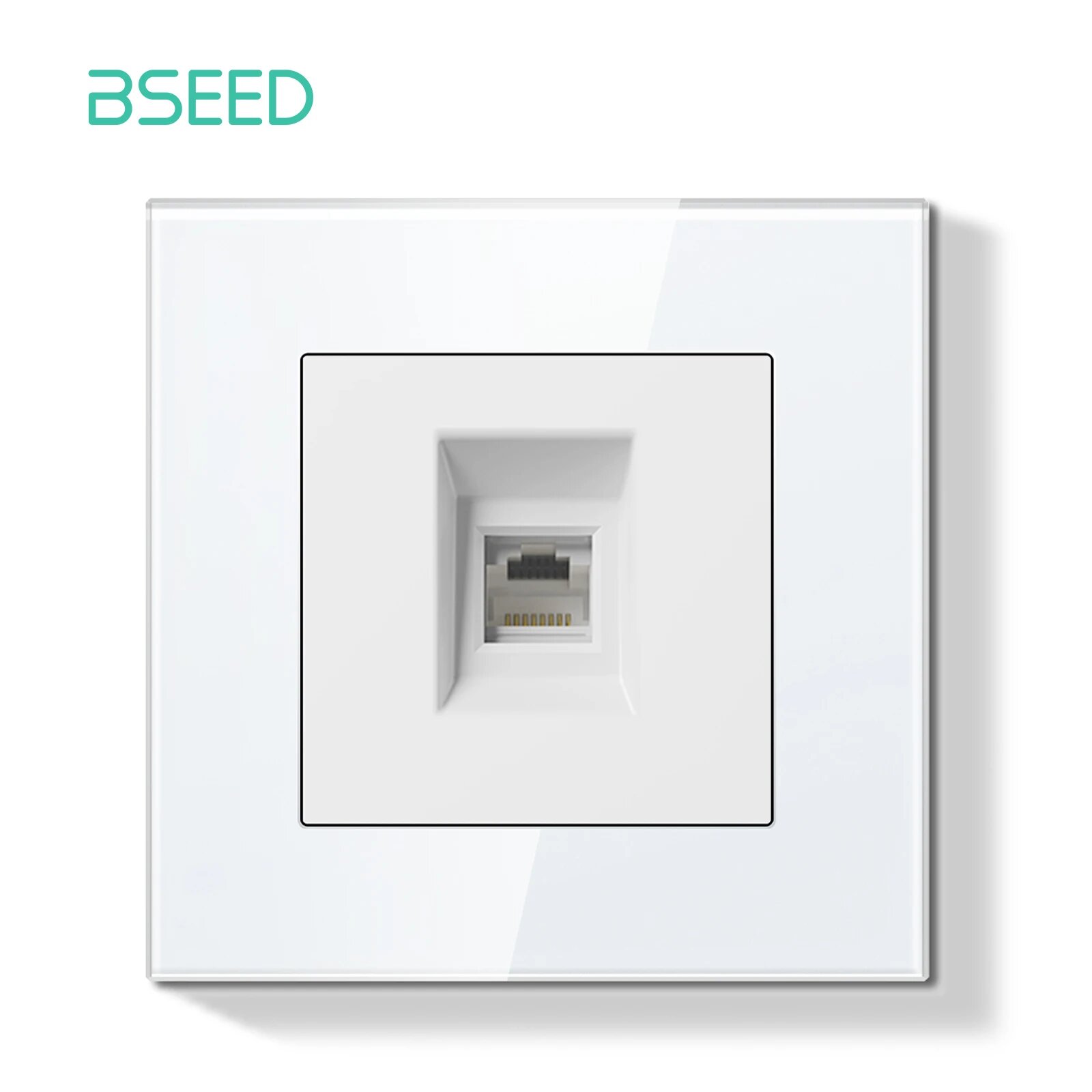 Розетки BSEED двойные интернет с Ethernet Белый, 1CAT6-White