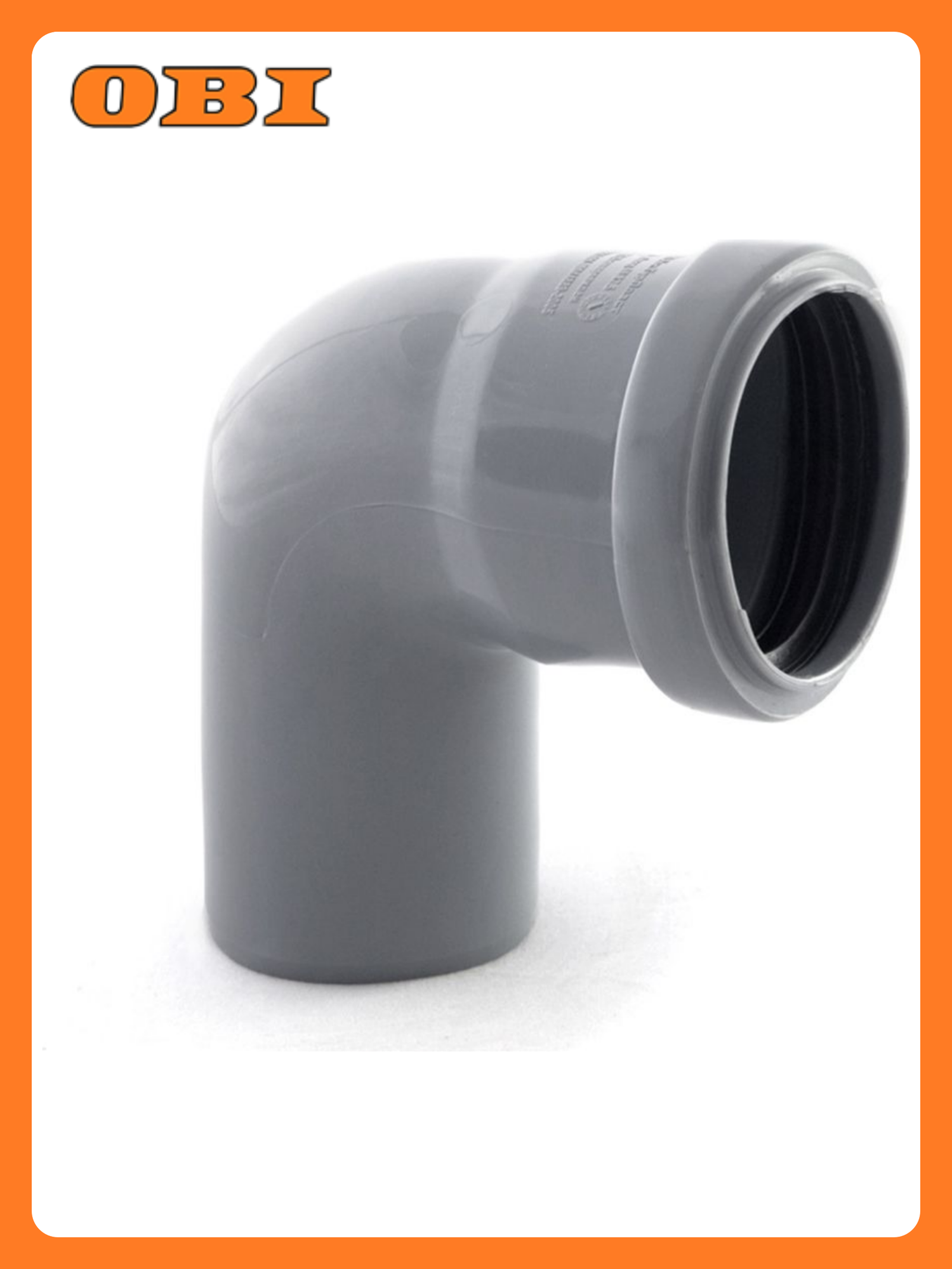 Отвод ВК Политрон  полипропилен  раструбный  50 мм  100 см  серый