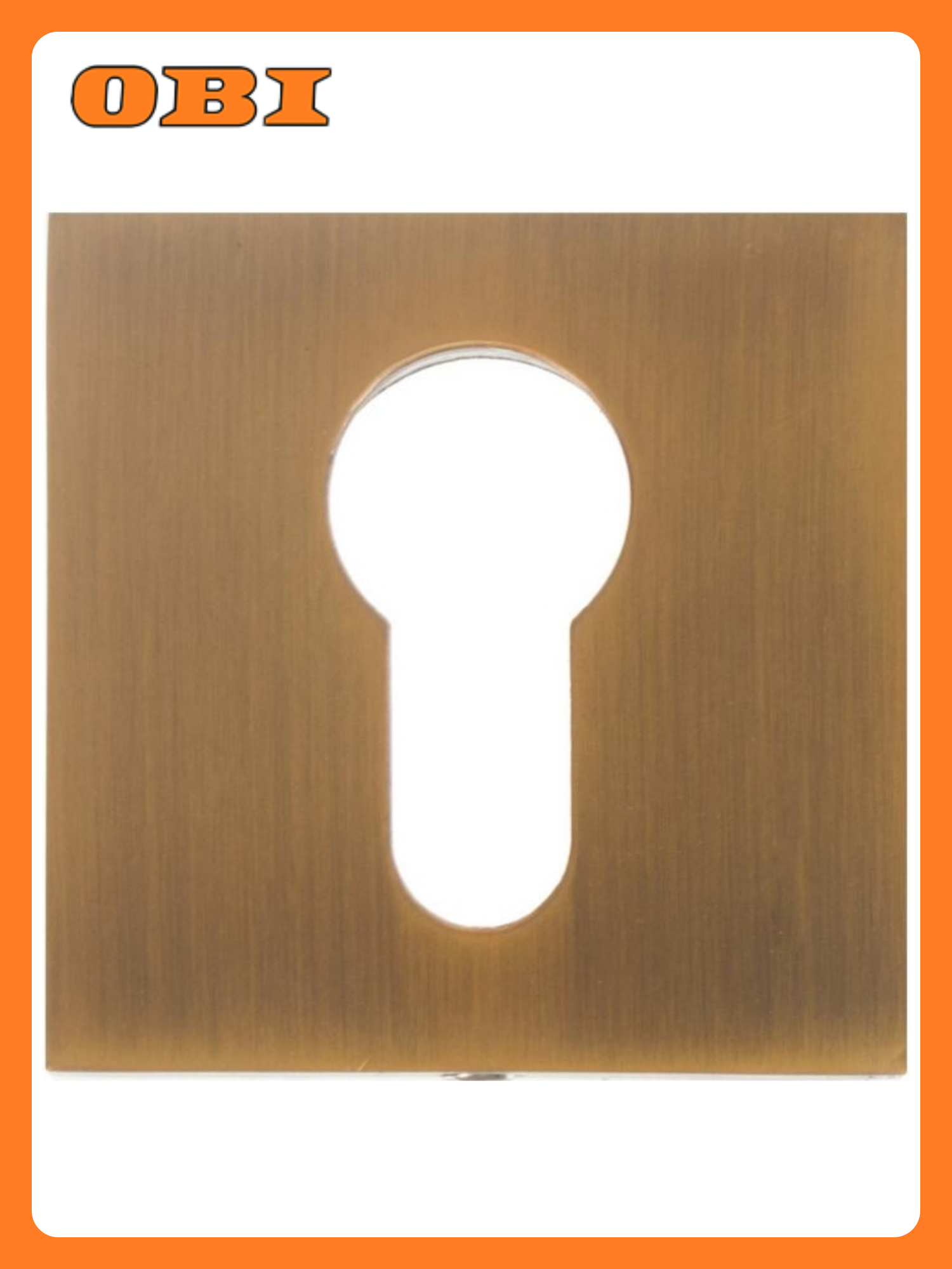 Дверная накладка FUARO ET DM CF-17 под цилиндр цвет кофе ЦАМ