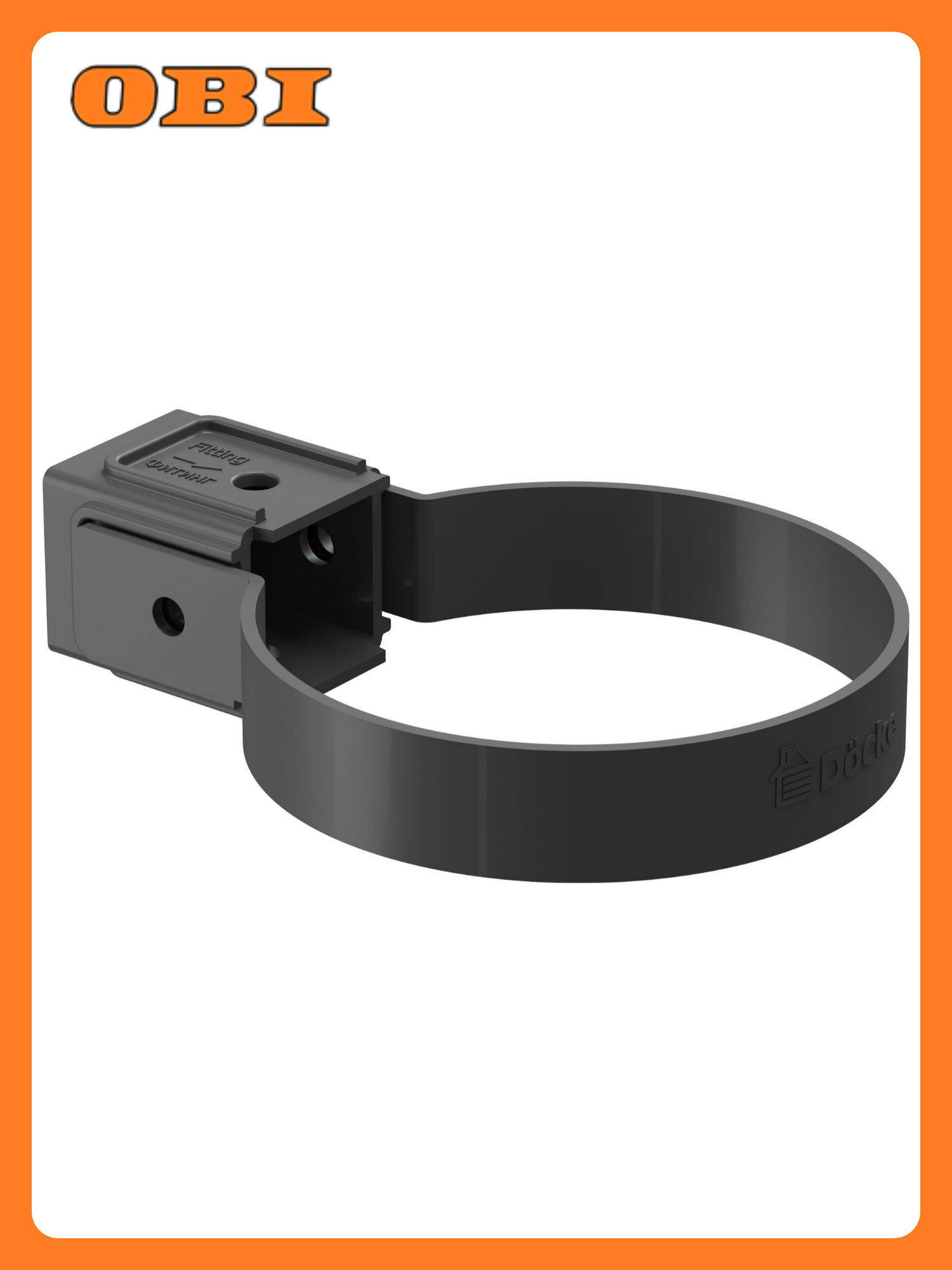 Хомут трубы DOCKE серый