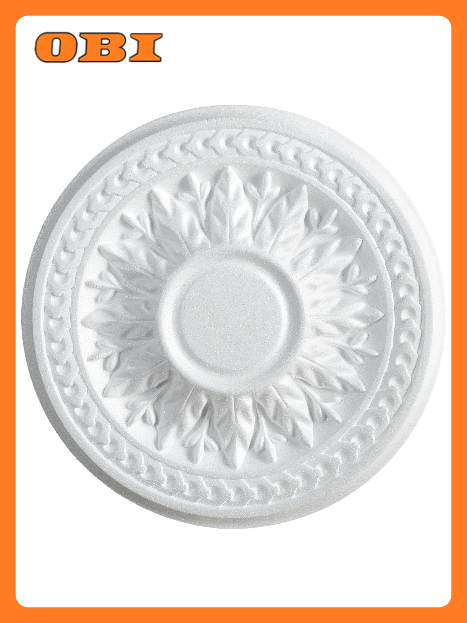 Розетка потолочная Format 280Б диаметр 280 мм полистирол под покраску белый Круг монтаж клеевой