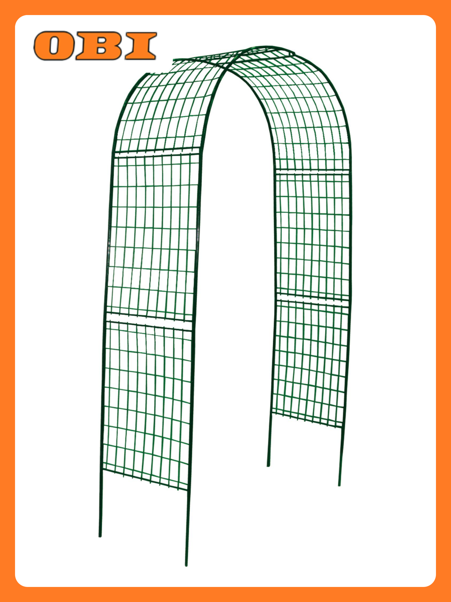 Арка садовая Клевер-С разборная металл широкая сетка 2.5 м зеленая