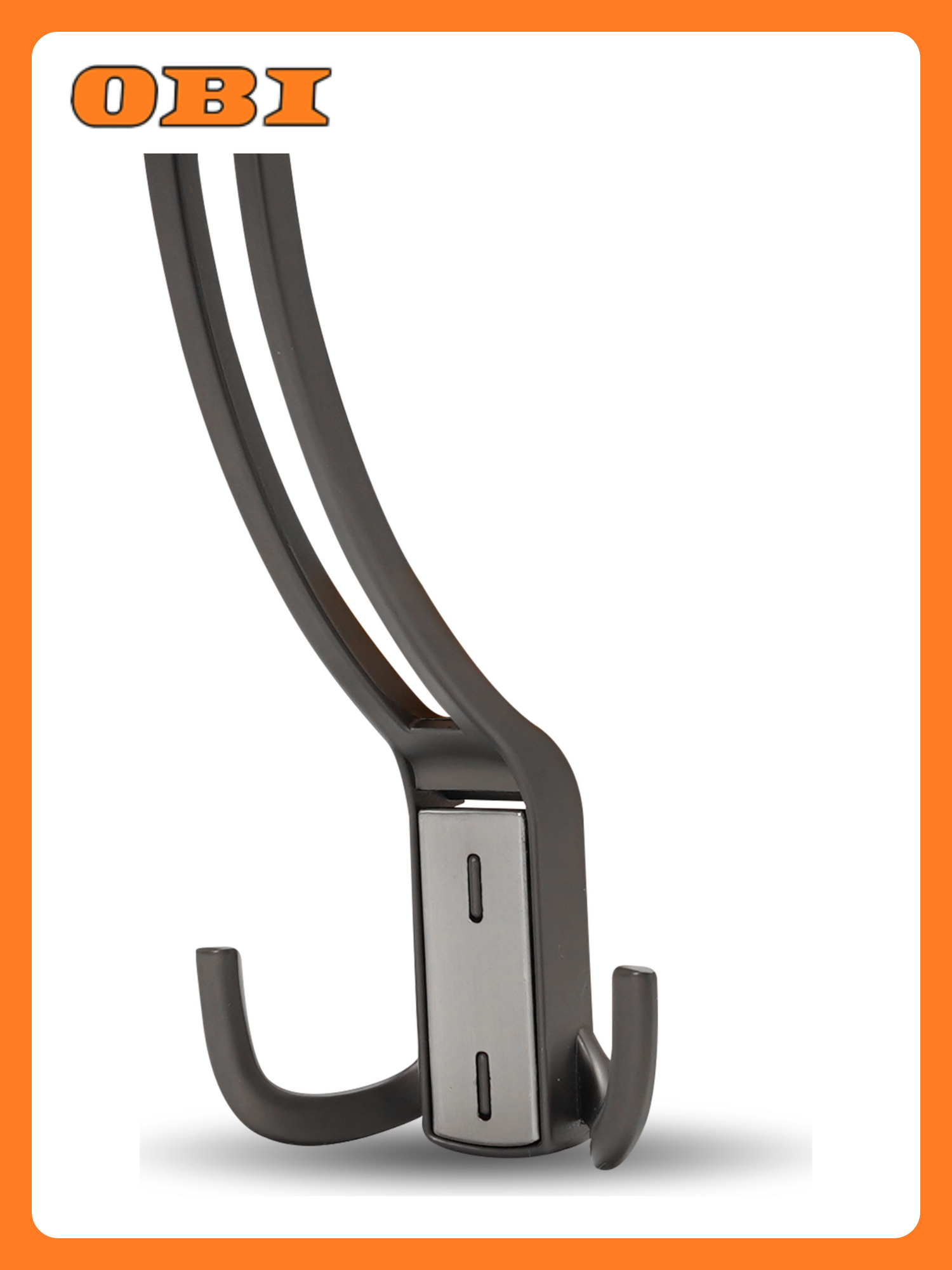 Крючок мебельный JET 397 трехрожковый замак жемчужный серый браш. никель