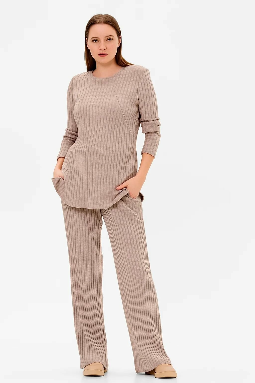 Комплект одежды  для беременных размер 50 коричневый