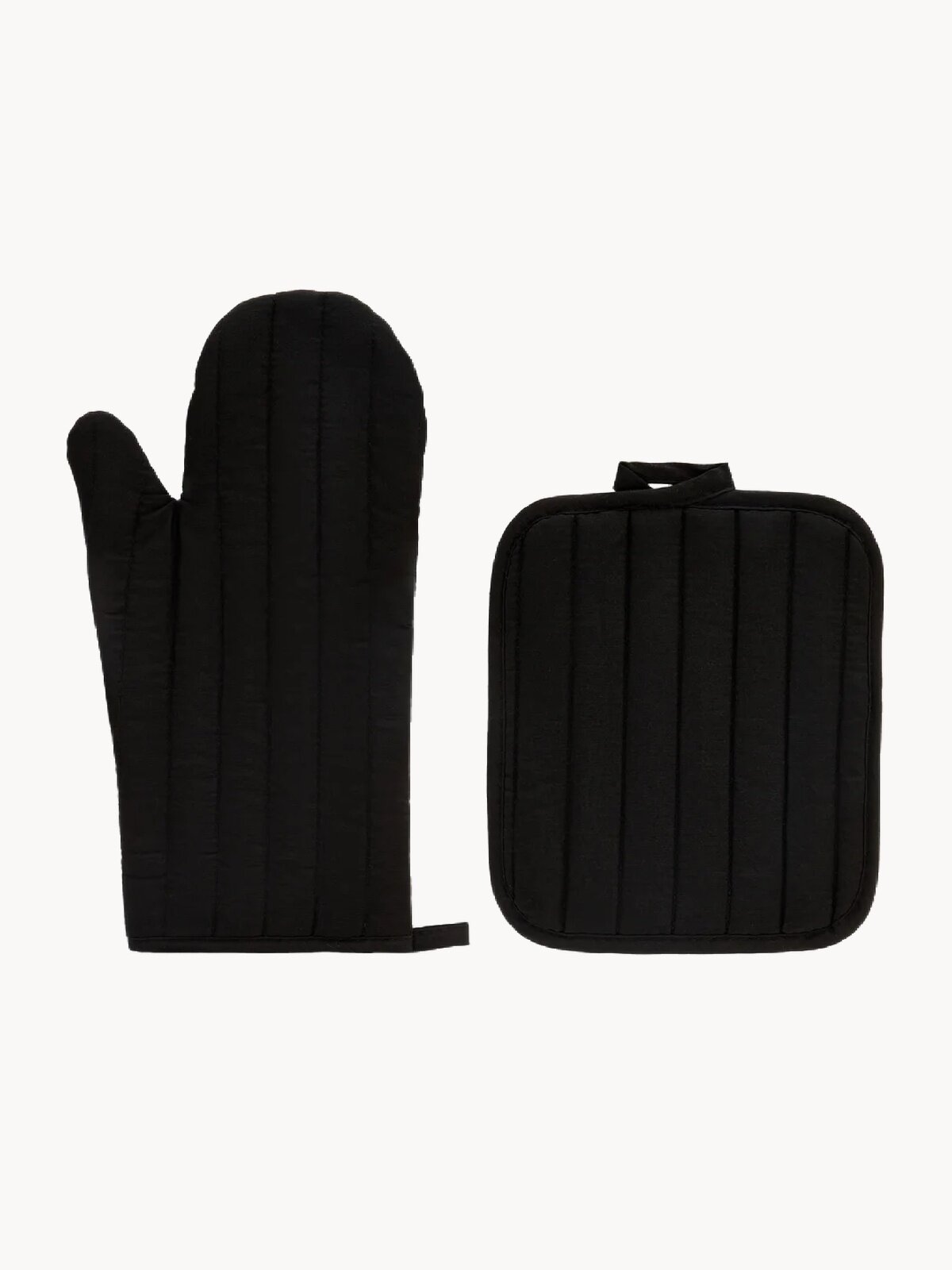 Прихватка для кухни 18х20 см, прихватка-рукавица 18х33 см "Mia Cara" тефлон рис черный