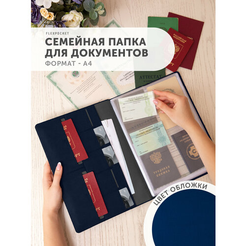 фото Документница для личных документов flexpocket, синий