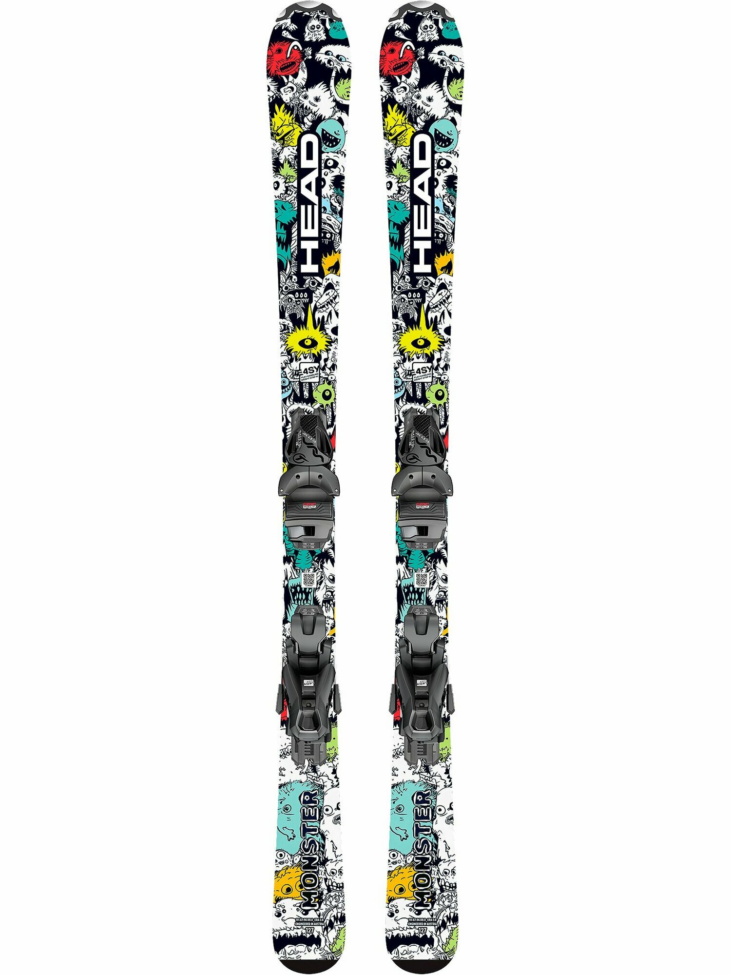 Горные лыжи детские HEAD Monster Easy JRS (67-117) + JRS 4.5 GW BR 80, с креплениями 107 см