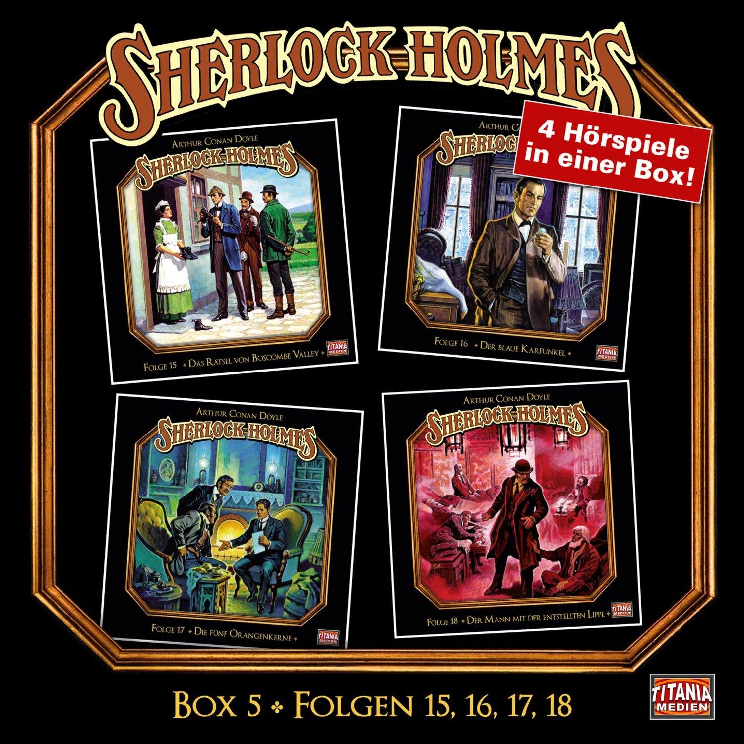 Sherlock Holmes - Die geheimen Fälle des Meisterdetektivs, Box 5: Folgen 15, 16, 17, 18 [Аудиокнига]
