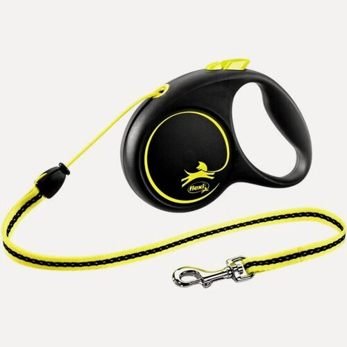 Изображение товара Поводок-рулетка Flexi Fun cord Neon M, 5 м, 20 кг