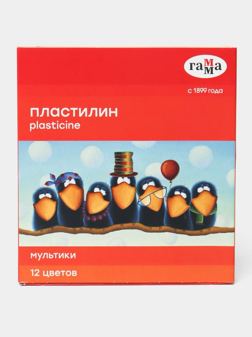 Пластилин " Гамма " серия " Мультики " , 12 цветов